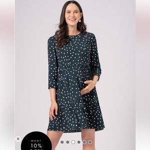 Green Polka Dot Maternity & Nursing Dress